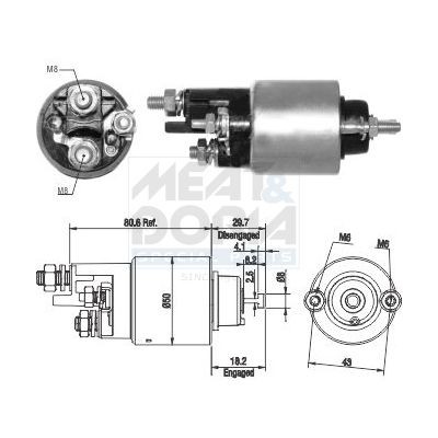 MEAT & DORIA Starter solenoid Article number: 46283 cheaply