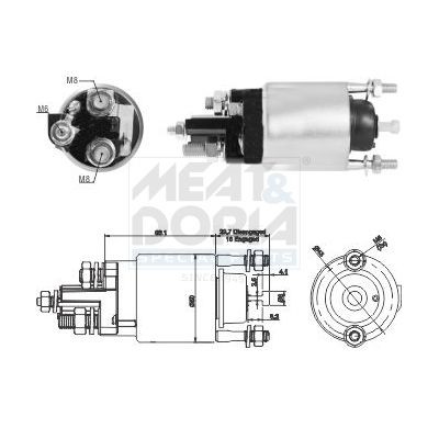MEAT & DORIA Starter solenoid Article number: 46291 cheaply