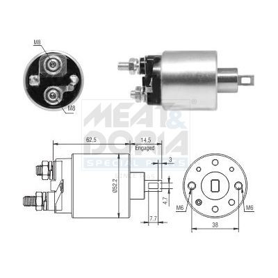 MEAT & DORIA Starter solenoid Article number: 46292 cheaply
