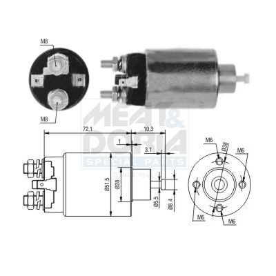 MEAT & DORIA Starter solenoid Article number: 46297 cheaply