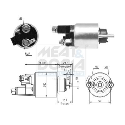 MEAT & DORIA Starter solenoid Article number: 46298 cheaply