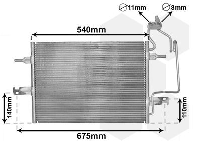 VAN WEZEL Air conditioning condenser Article number: 37005349 cheaply