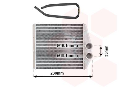 VAN WEZEL Heater matrix Article number: 37006355 cheaply