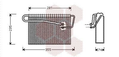 VAN WEZEL Air conditioning evaporator Article number: 3700V167 cheaply