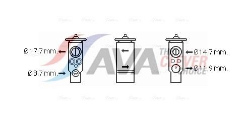 AVA COOLING SYSTEMS AC expansion valve Article number: VN1366 cheaply