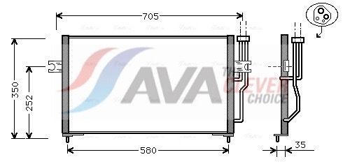 AVA COOLING SYSTEMS Intercooler Article number: VN4136 cheaply