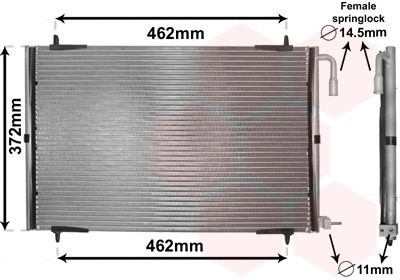 VAN WEZEL Air conditioning condenser Article number: 40005191 cheaply