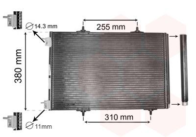 VAN WEZEL Air conditioning condenser Article number: 40005291 cheaply