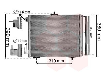 VAN WEZEL Air conditioning condenser Article number: 40005295 cheaply