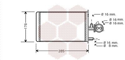 VAN WEZEL Heater matrix Article number: 40006173 cheaply