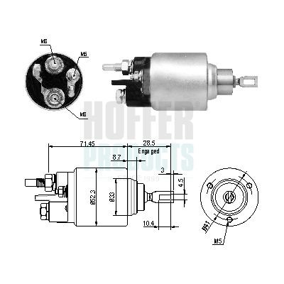 HOFFER Starter solenoid Article number: 6646264 cheaply