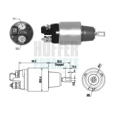 HOFFER Starter solenoid Article number: 6646265 cheaply