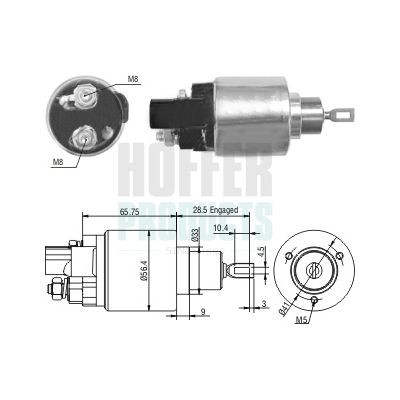 HOFFER Starter solenoid Article number: 6646279 cheaply