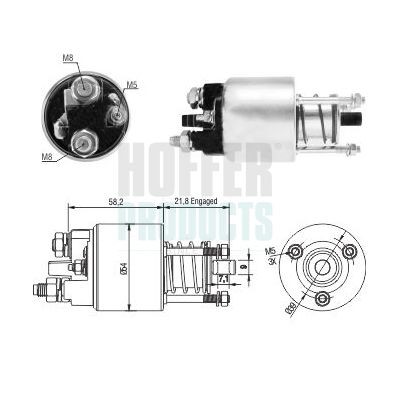 HOFFER Starter solenoid Article number: 6646281 cheaply