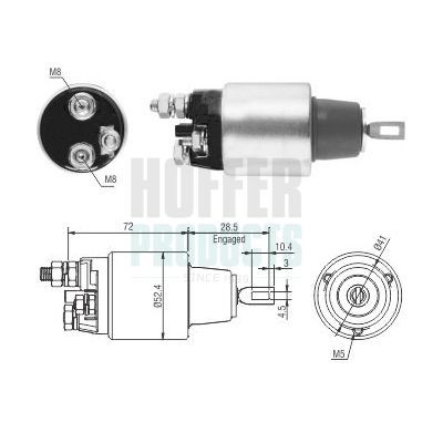 HOFFER Starter solenoid Article number: 6646286 cheaply