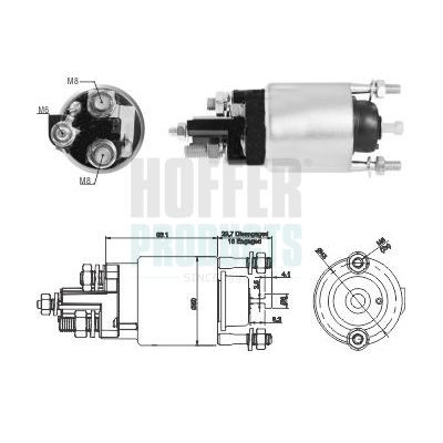 HOFFER Starter solenoid Article number: 6646291 cheaply