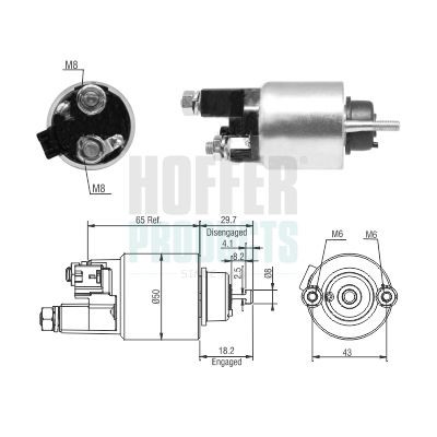 HOFFER Starter solenoid Article number: 6646298 cheaply