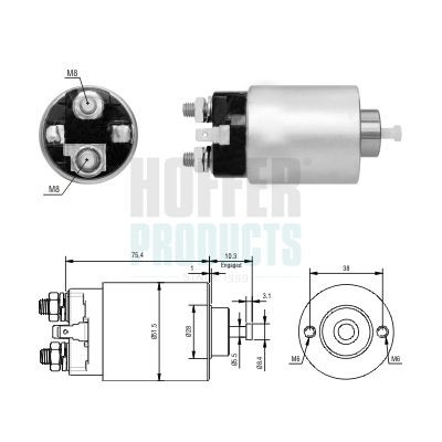 HOFFER Starter solenoid Article number: 6646305 cheaply