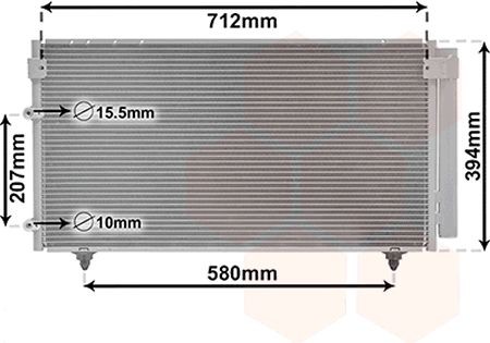 VAN WEZEL Air conditioning condenser Article number: 53005383 cheaply