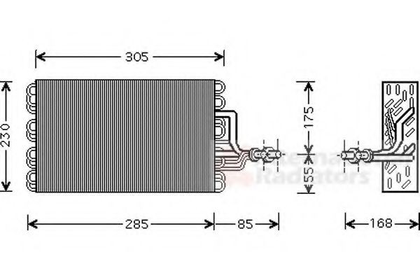 VAN WEZEL Air conditioning evaporator Article number: 5800V077 cheaply