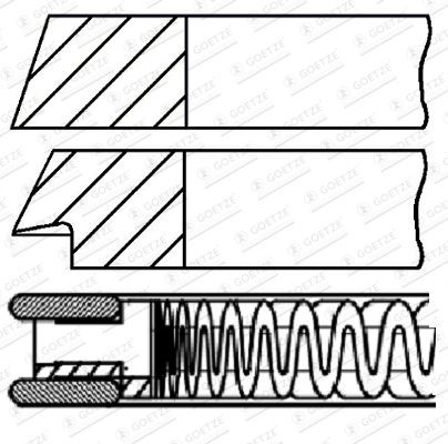 GOETZE ENGINE Piston Ring Kit Article number: 08-102506-00 cheaply