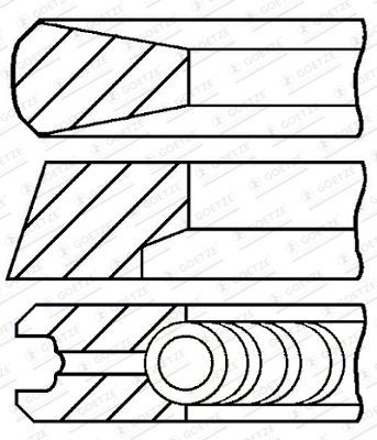 GOETZE ENGINE Piston Ring Kit Article number: 08-444500-00 cheaply