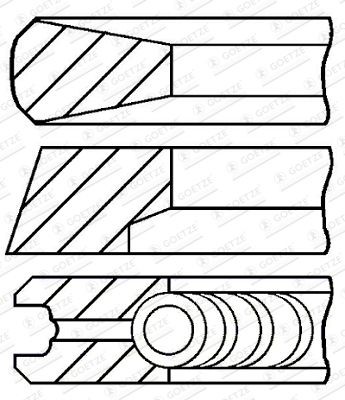 GOETZE ENGINE Piston Ring Kit Article number: 08-444908-00 cheaply