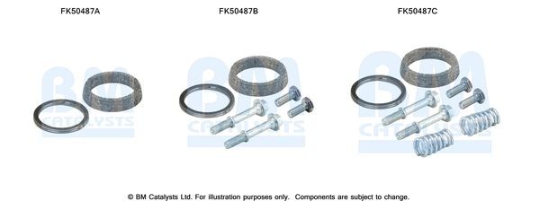 BM CATALYSTS Mounting Kit, exhaust pipe Article number: FK50487 cheaply