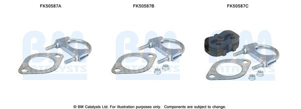 BM CATALYSTS Mounting Kit, exhaust pipe Article number: FK50587 cheaply