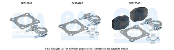BM CATALYSTS Mounting Kit, catalytic converter Article number: FK92078 cheaply