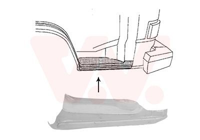 VAN WEZEL Rocker panel Article number: 5870102 cheaply