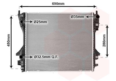 VAN WEZEL Engine radiator Article number: 77002040 cheaply