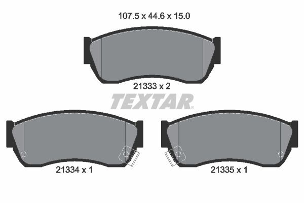 TEXTAR Bremseklodser Varenummer: 2133301 billige