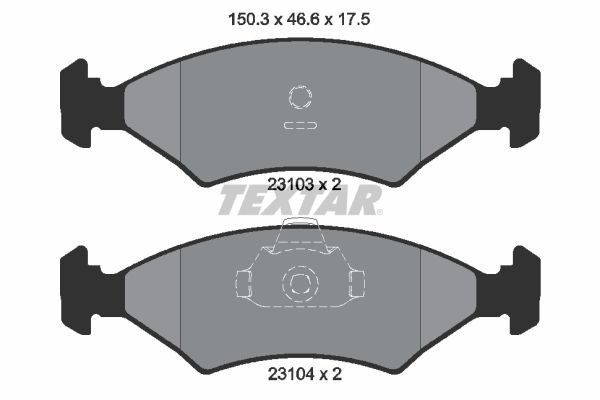 TEXTAR Brake pad set Article number: 2310301 cheaply