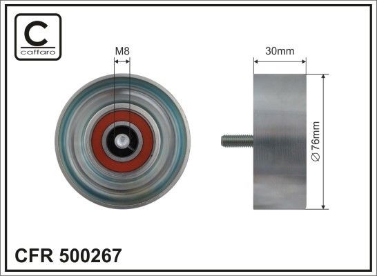 CAFFARO Deflection / Guide Pulley, v-ribbed belt Article number: 500267 cheaply