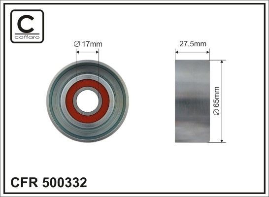 CAFFARO Deflection / Guide Pulley, v-ribbed belt Article number: 500332 cheaply