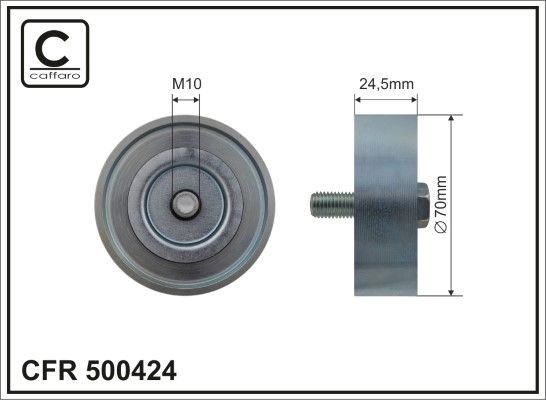 CAFFARO Deflection / Guide Pulley, v-ribbed belt Article number: 500424 cheaply