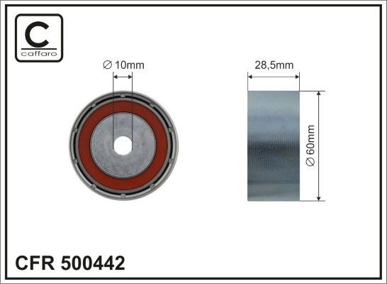 CAFFARO Timing belt deflection pulley Article number: 500442 cheaply