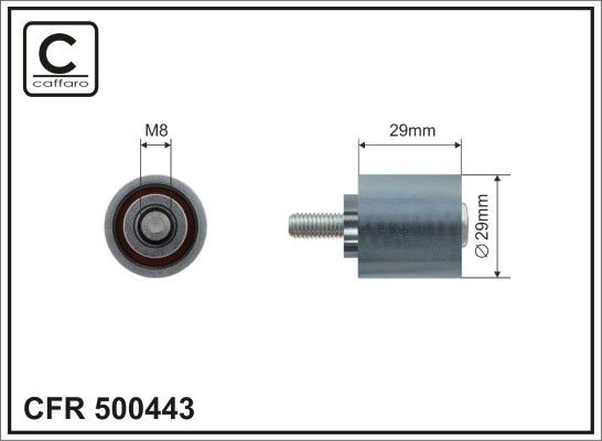 CAFFARO Timing belt deflection pulley Article number: 500443 cheaply