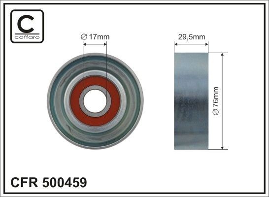 CAFFARO Deflection / Guide Pulley, v-ribbed belt Article number: 500459 cheaply