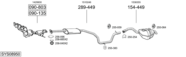 BOSAL Exhaust Pipe Article number: 802-435 cheaply