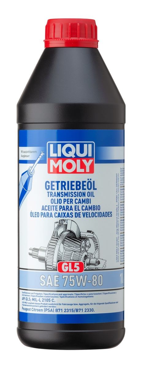 LIQUI MOLY Manual Transmission Oil GL5 Article number: 20463 cheaply