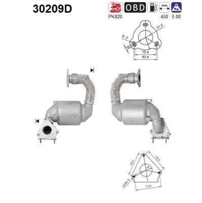 AS Catalytic converter Article number: 30209D cheaply