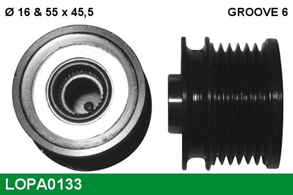 LUCAS Alternator Freewheel Clutch Article number: LOPA0133 cheaply