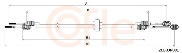 COFLE 2CB.OP001 Въжен механизъм, ръчна трансмисия ASTRA 2.2 DTI (F07) 125 K.C. дизел 2005