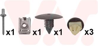 OEM Mounting Kit, mud guard 4407796 from VAN WEZEL