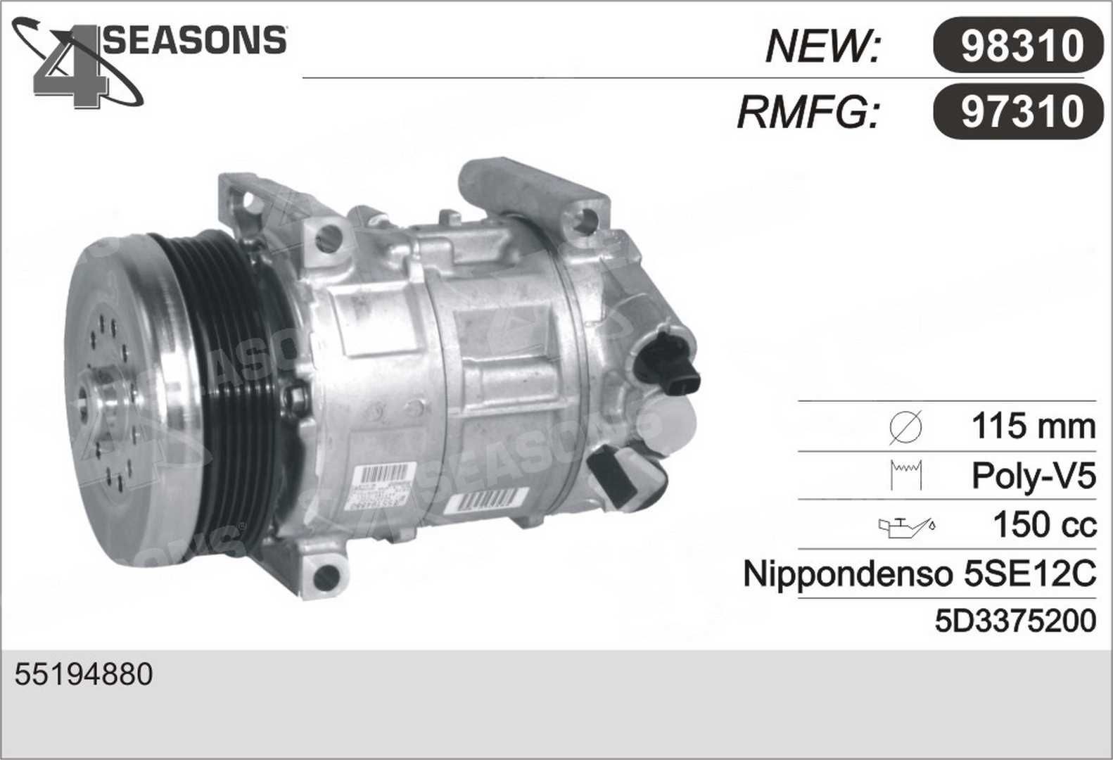 AHE Air conditioning compressor Article number: 97310 cheaply