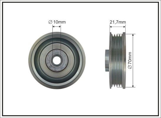 CAFFARO Deflection / Guide Pulley, v-ribbed belt Article number: 500516 cheaply