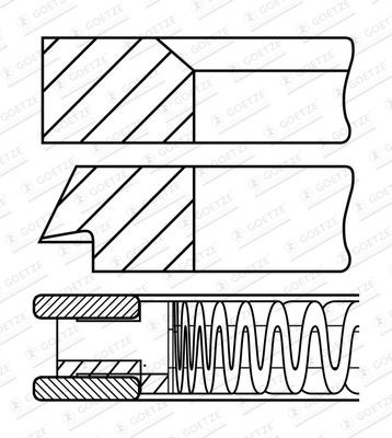 GOETZE ENGINE Piston Ring Kit Article number: 08-424500-00 cheaply