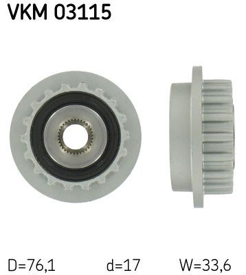 SKF Alternator Freewheel Clutch Article number: VKM 03115 cheaply